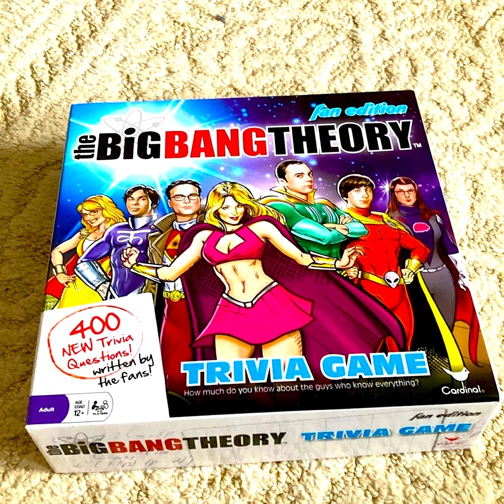 The Big Bank theory fun edition trivia game. Played only with once